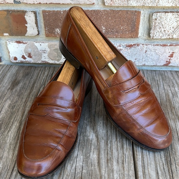 Ralph Lauren Shoes - Vintage Ralph Lauren Made in Italy Brown Leather Classic Loafer Shoes Size 10
